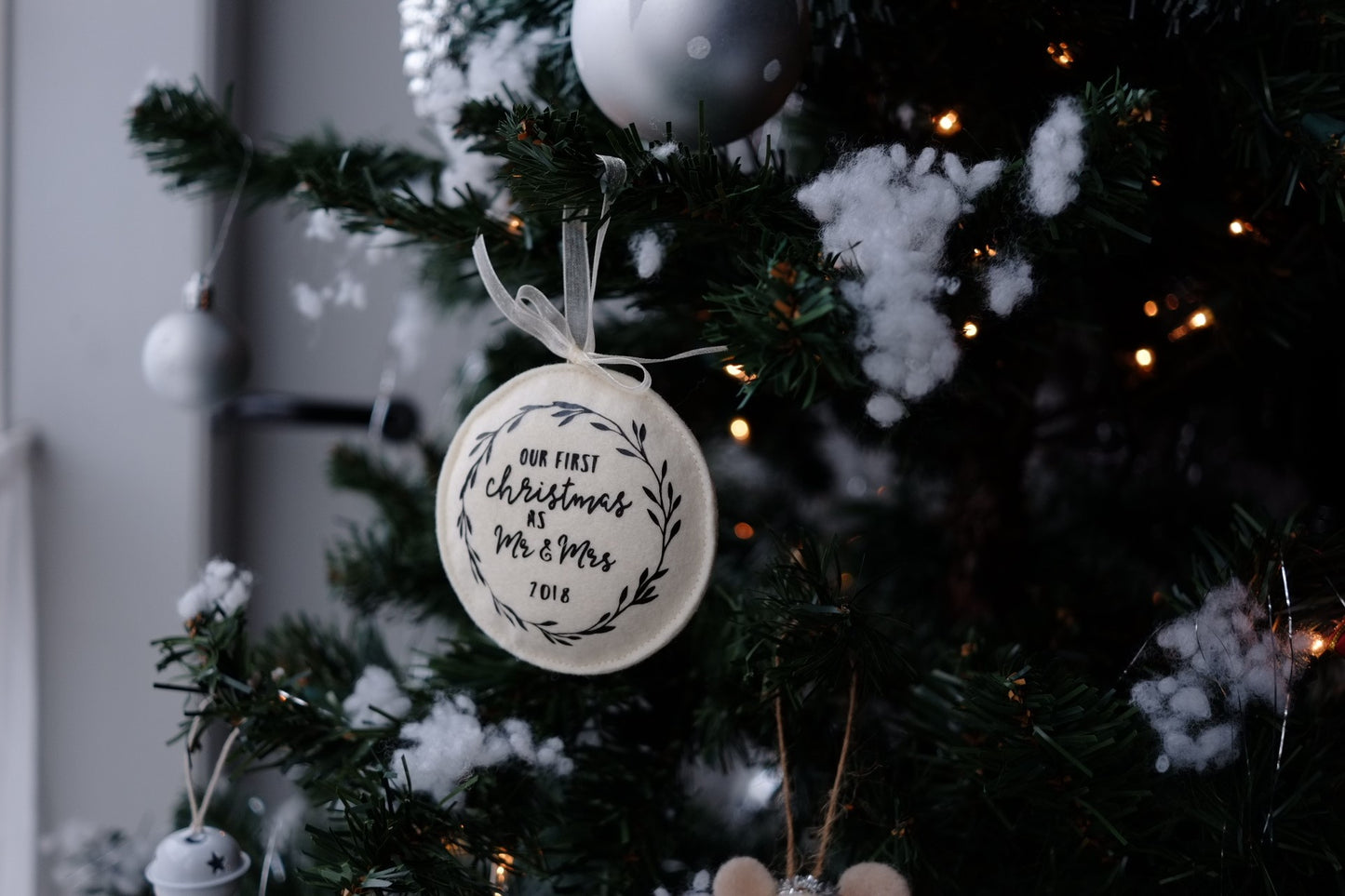 First Christmas Married Felt Ornament