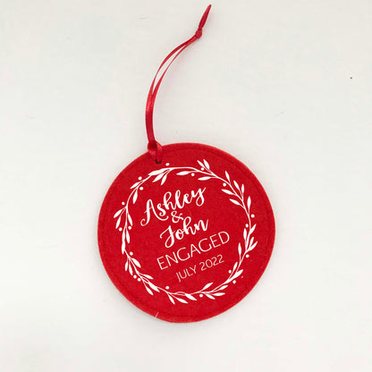 Newly Engaged Couple Ornament