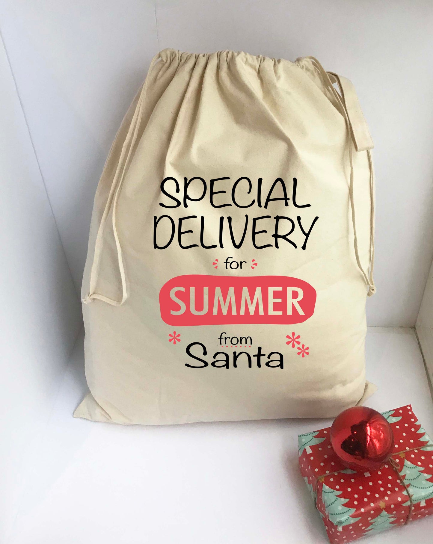 Personalized Santa Sack - Christmas Gift Bag Special Delivery