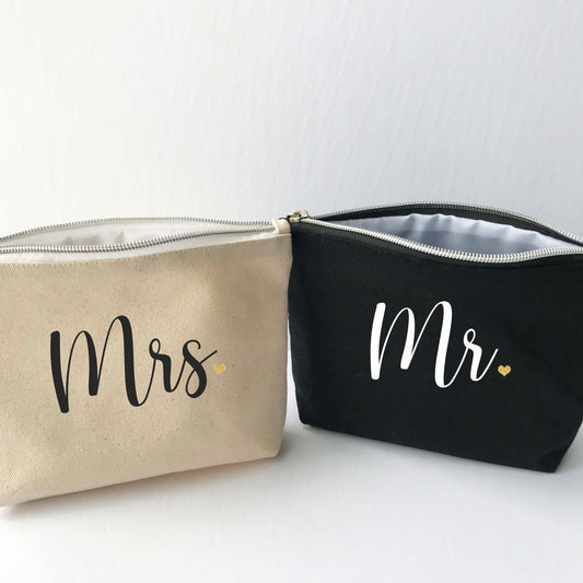 Mr and Mrs Travel Pouches