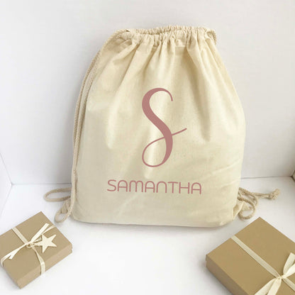 Personalized Santa Sack - Christmas Gift Bag Monogram