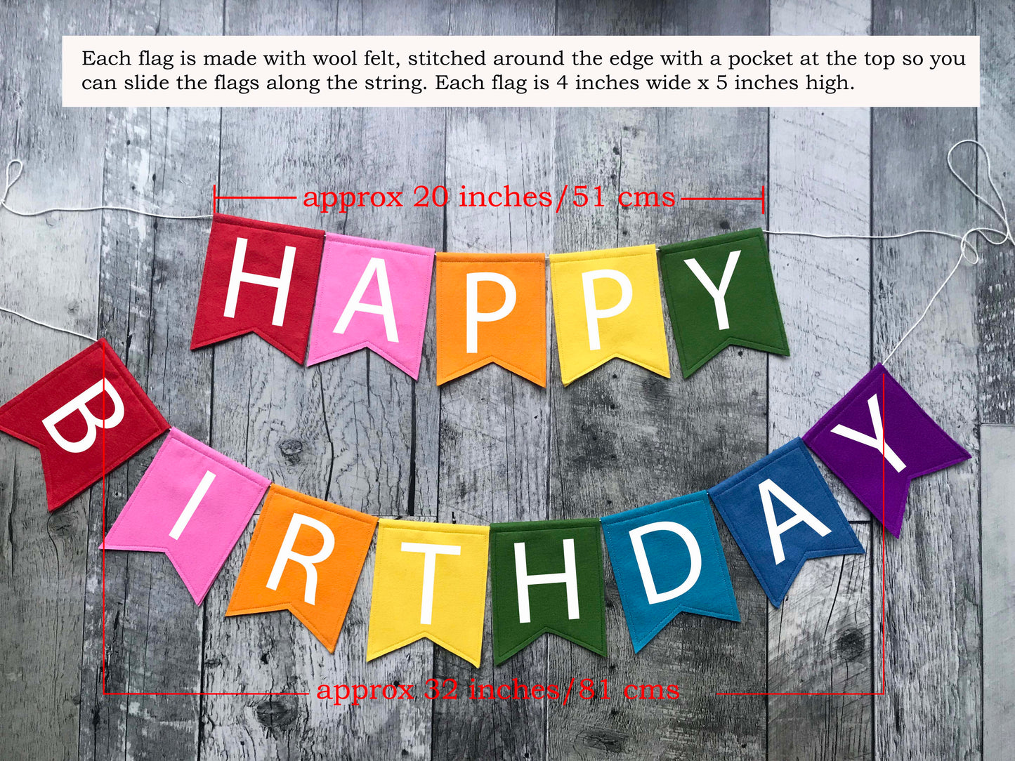 Rainbow Birthday Banner