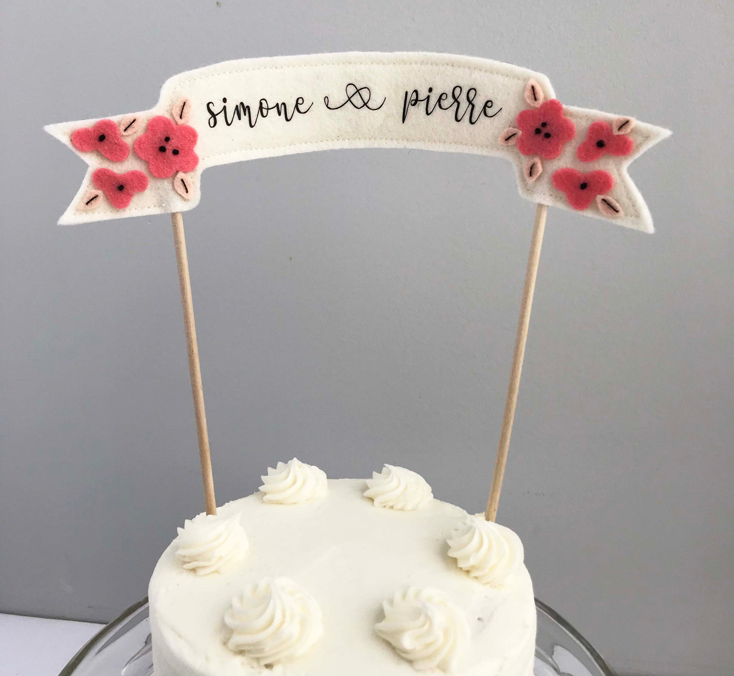 Custom Name Wedding Cake Topper