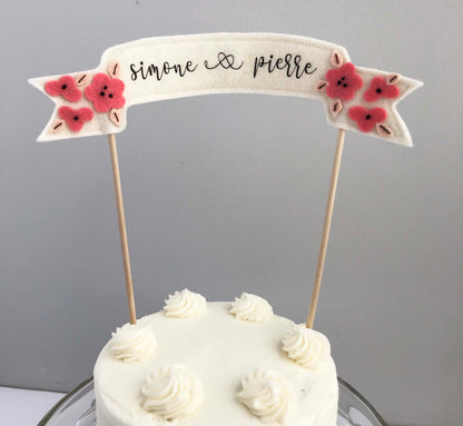 Custom Name Wedding Cake Topper