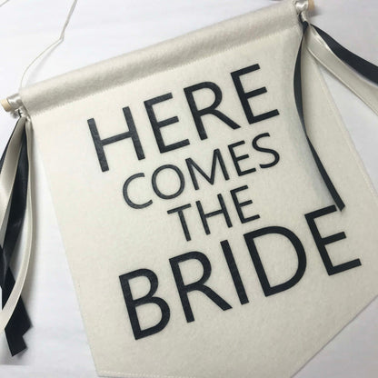 Custom Wedding Sign/Banner - Here Comes the Bride