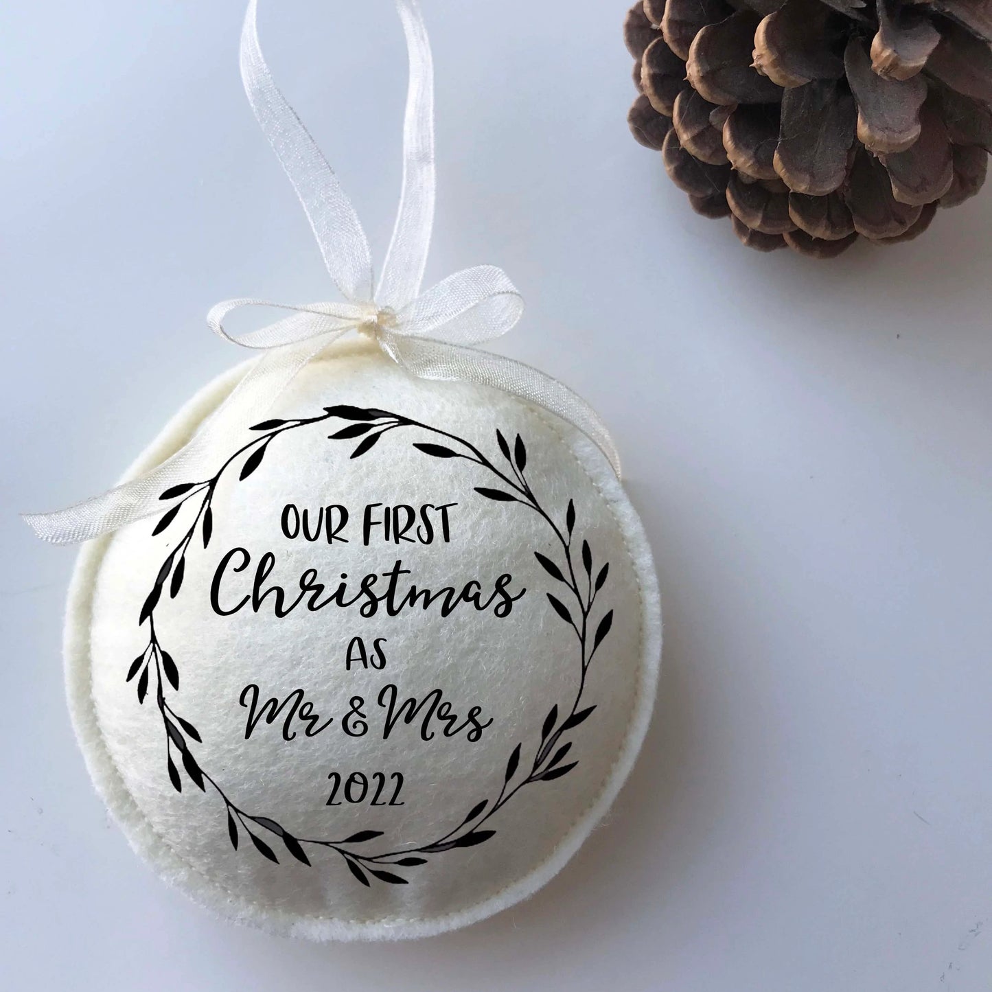 First Christmas Married Felt Ornament