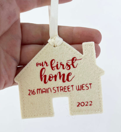 First Christmas New Home Felt Ornament