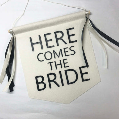 Custom Wedding Sign/Banner - Here Comes the Bride