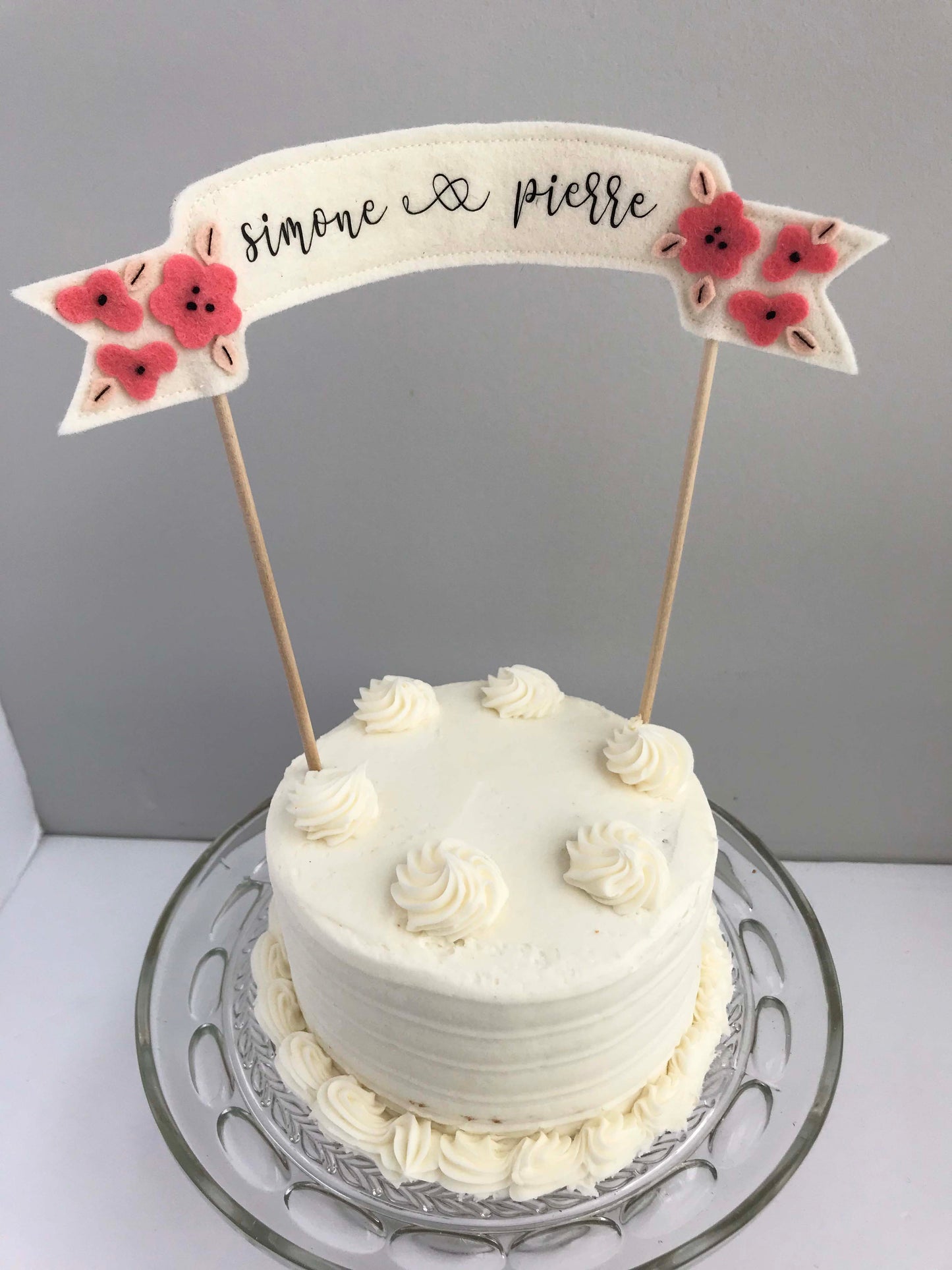 Custom Name Wedding Cake Topper