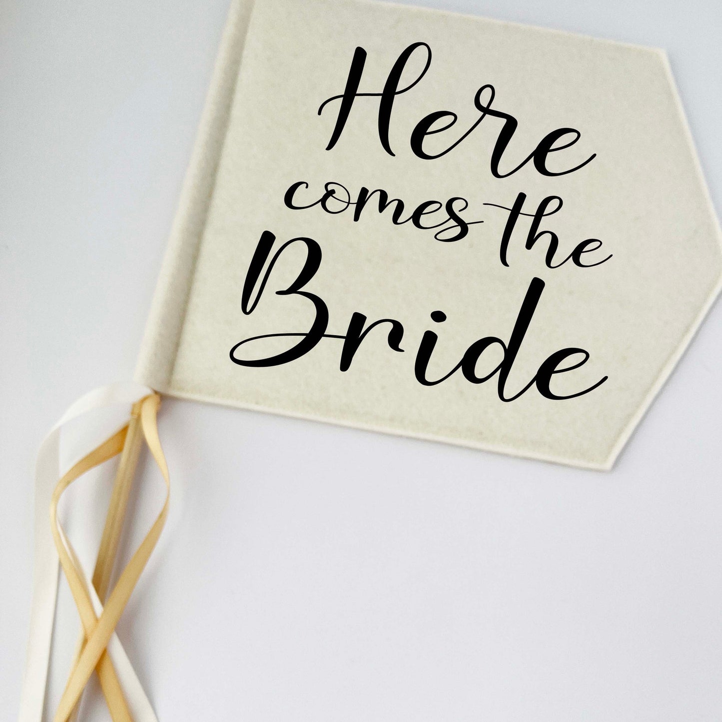 Here Comes The Bride, Wedding Pennant Flag