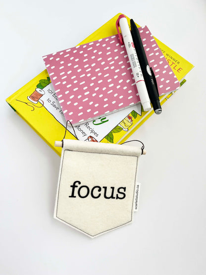 Word of the Year Sign, Motivational Felt Banner, Inspirational Desk Art