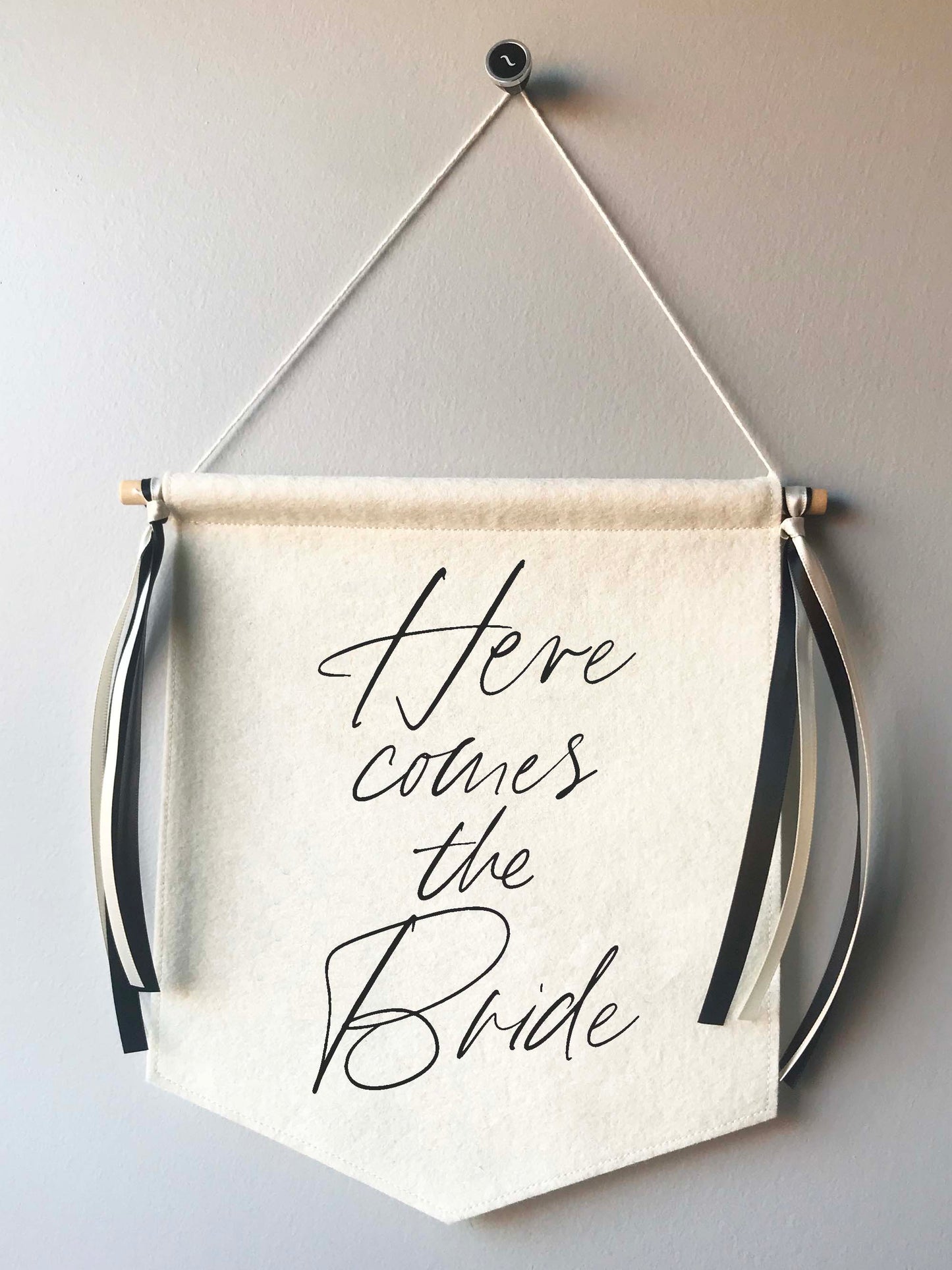 Custom Wedding Sign/Banner - Here Comes the Bride