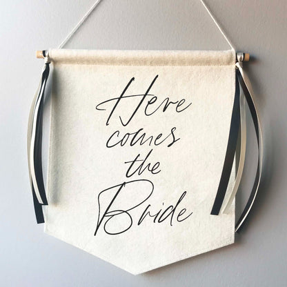 Custom Wedding Sign/Banner - Here Comes the Bride