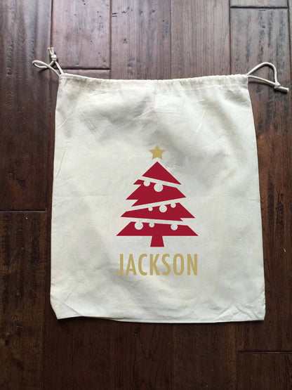 Personalized Santa Sack - Christmas Gift Bag Tree