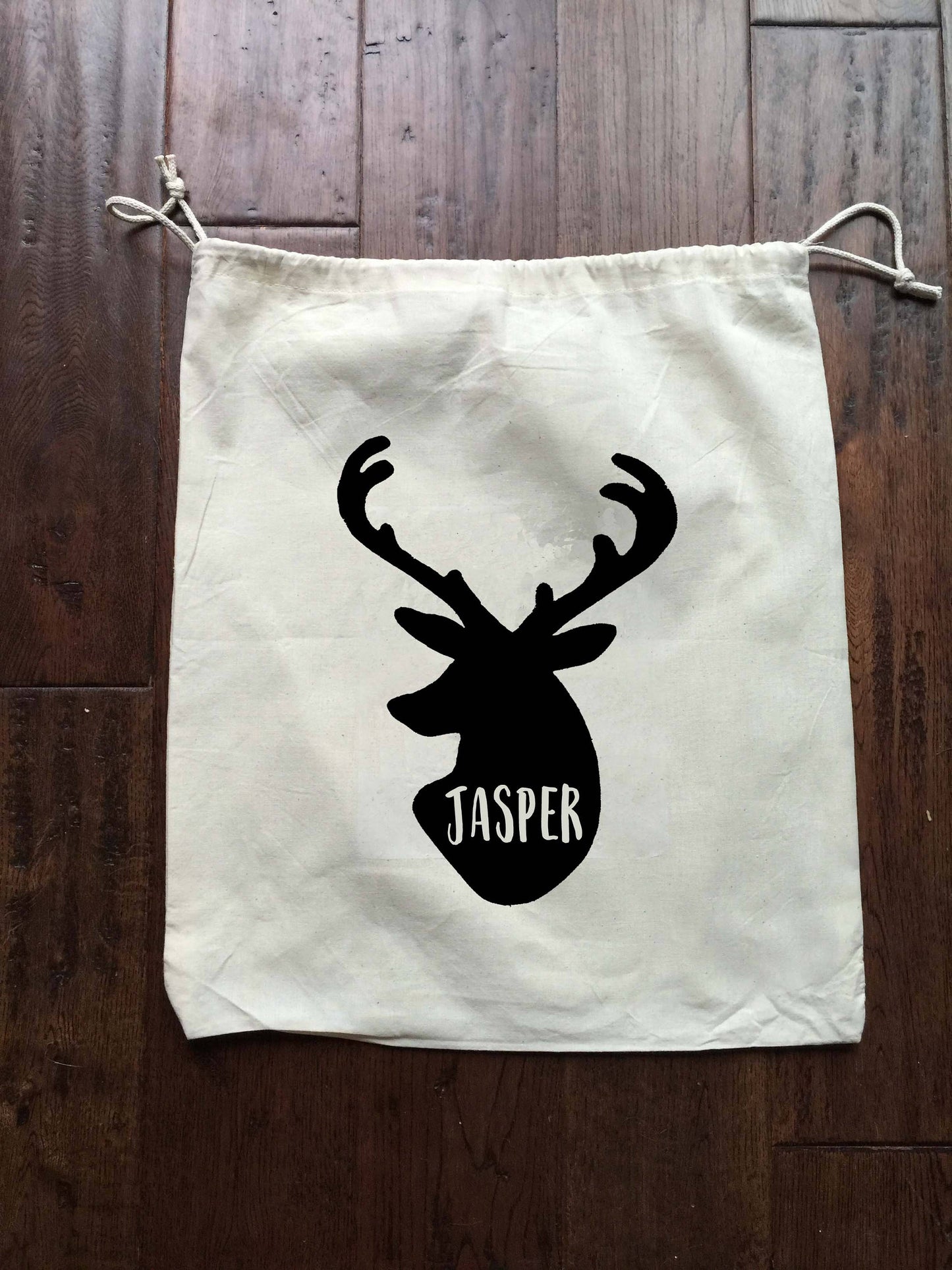 Personalized Santa Sack - Christmas Gift Bag Reindeer