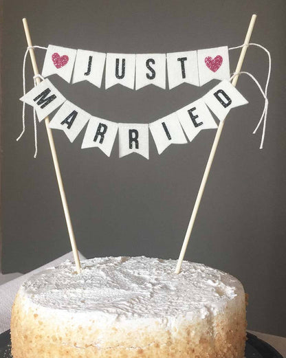 Just Married Cake Banner