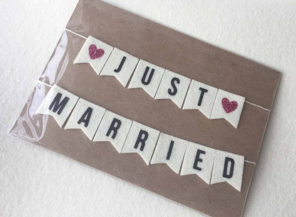 Just Married Cake Banner