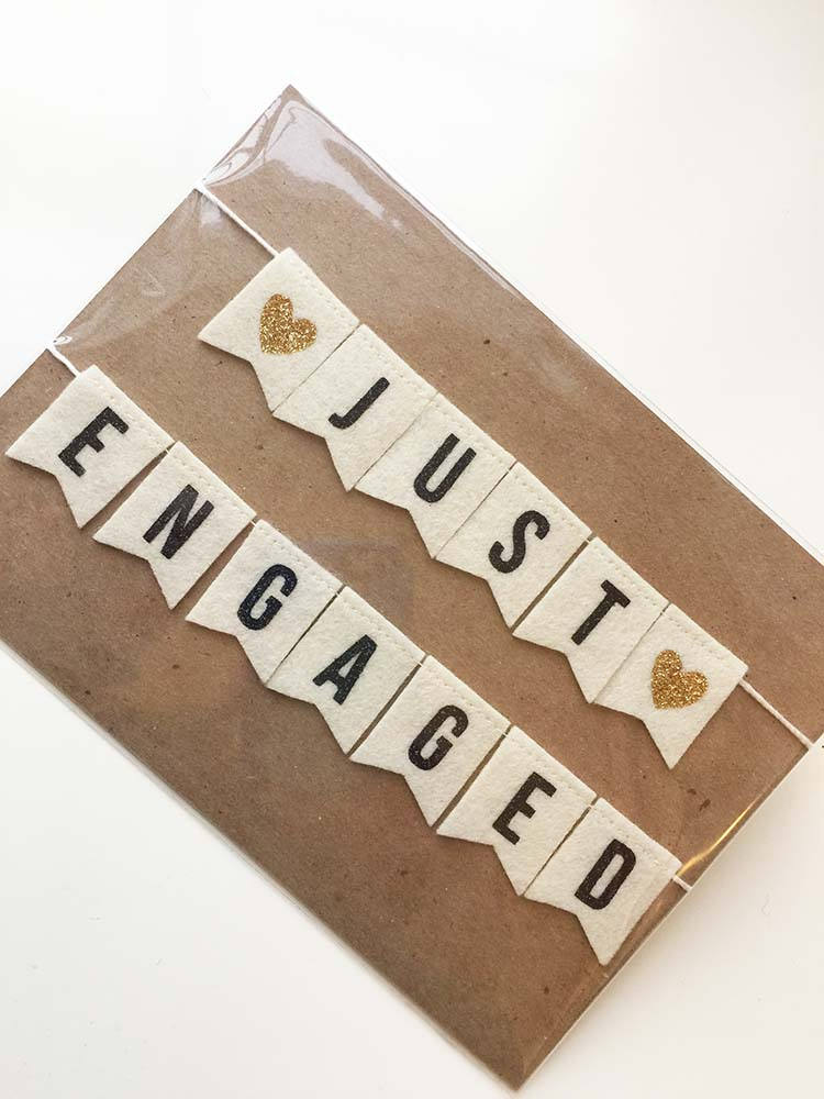 Just Engaged Cake Banner