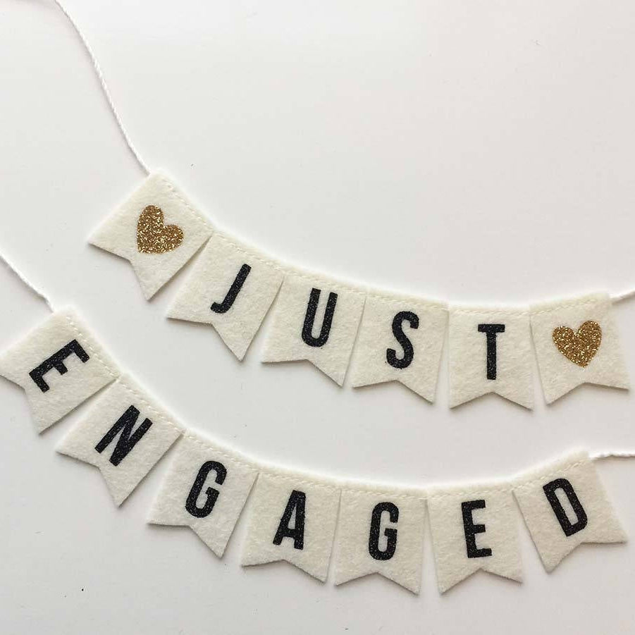 Just Engaged Cake Banner