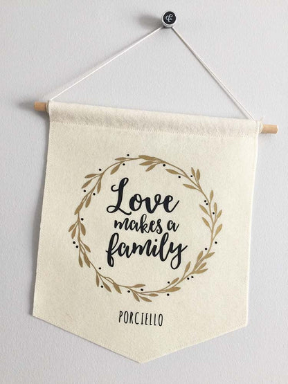 Love Makes a Family Wall Hanging