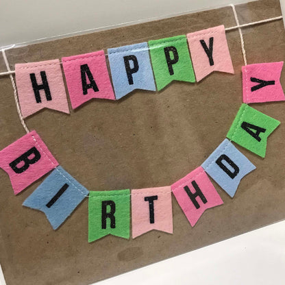 Flamingo Happy Birthday Cake Banner