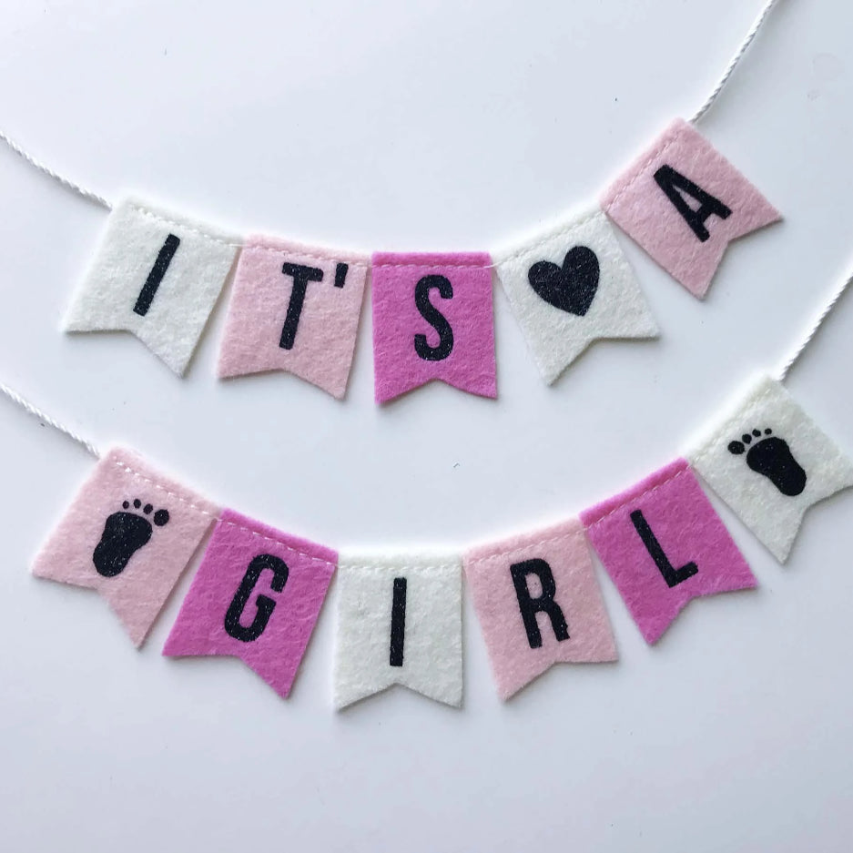 It's a Girl Cake Banner