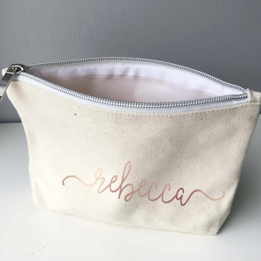 Calligraphy makeup bag