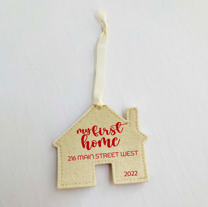 First Christmas New Home Felt Ornament