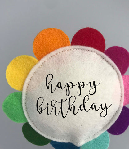 Rainbow Sunflower Cake Topper