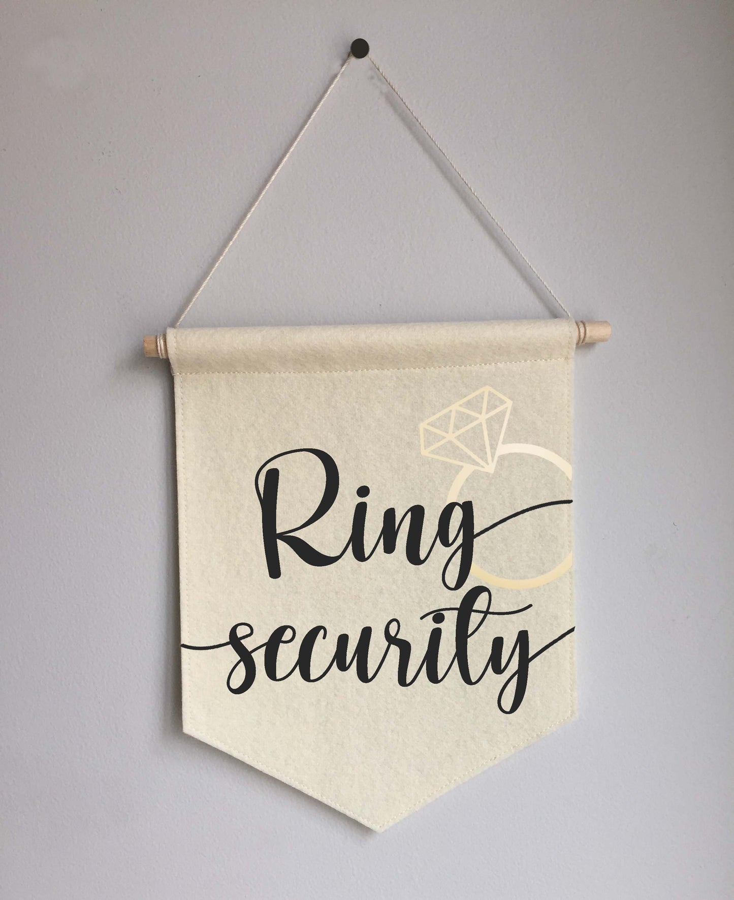 Custom Wedding Sign/Banner - Ring Security