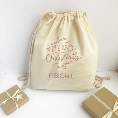 Personalized Santa Sack - Christmas Gift Bag Merry Christmas