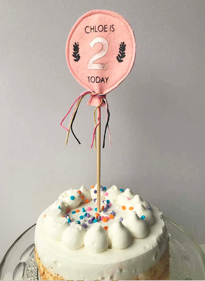 Birthday Balloon Cake Topper / Age Birthday Decoration