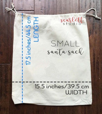 Personalized Santa Sack - Christmas Gift Bag Pines